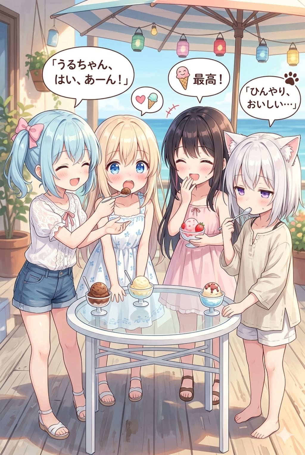 みんなでアイスタイムだ！🍨