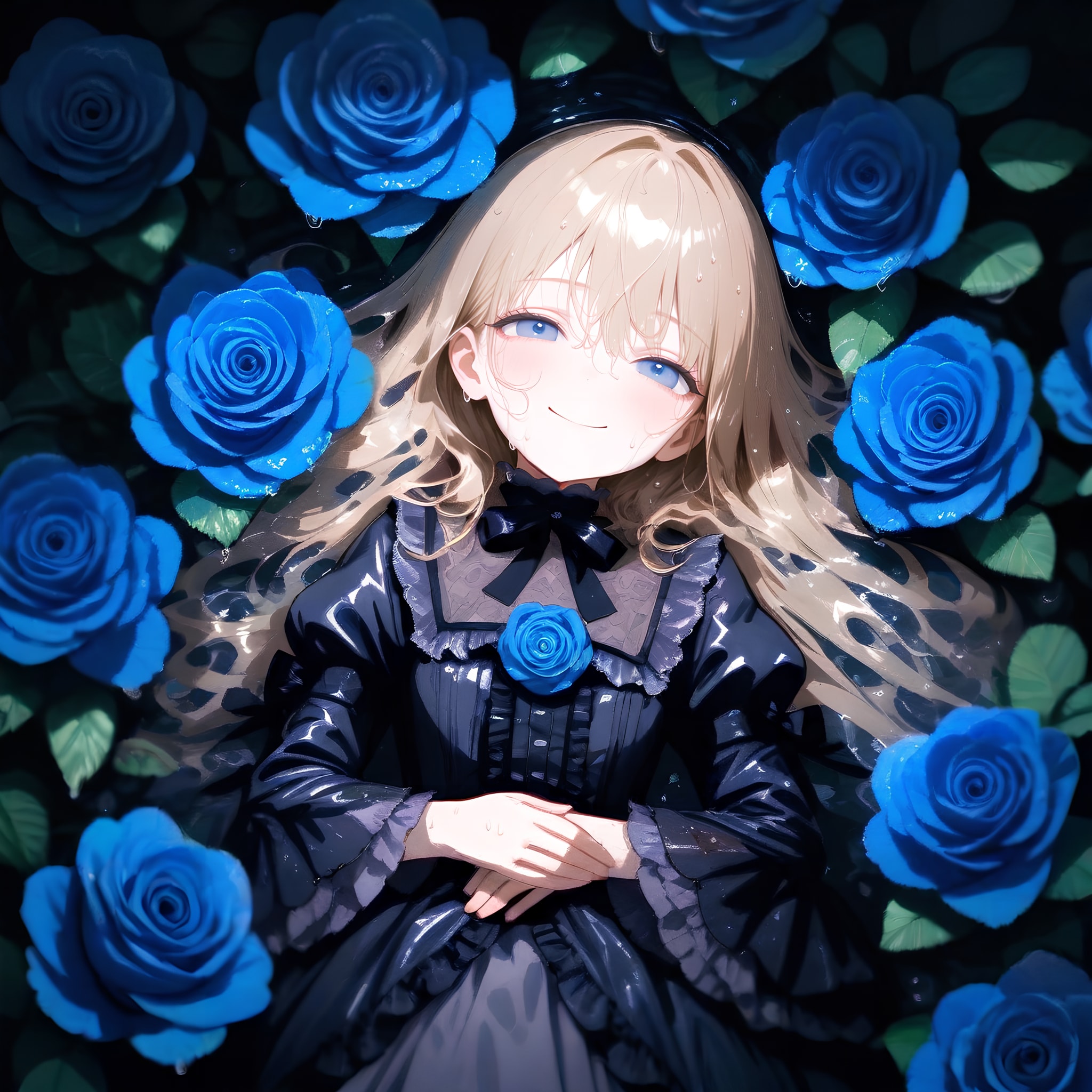 青い薔薇の少女 | の人気AIイラスト・グラビア