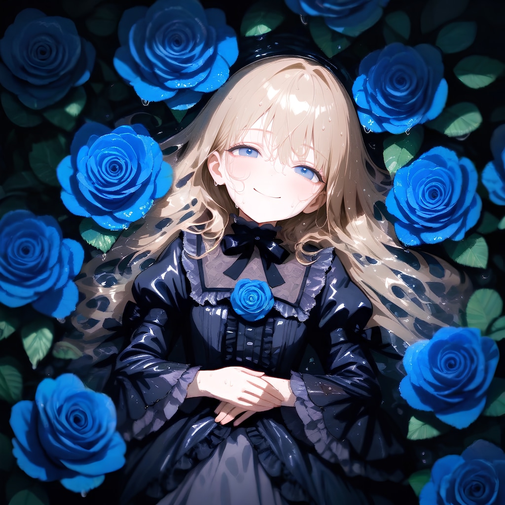 青い薔薇の少女