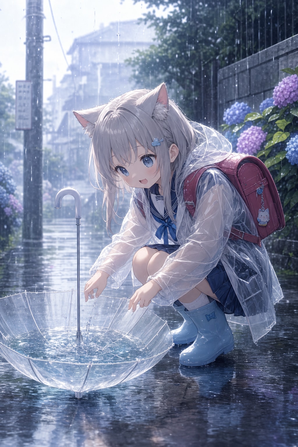 ネコミミカサアソビ