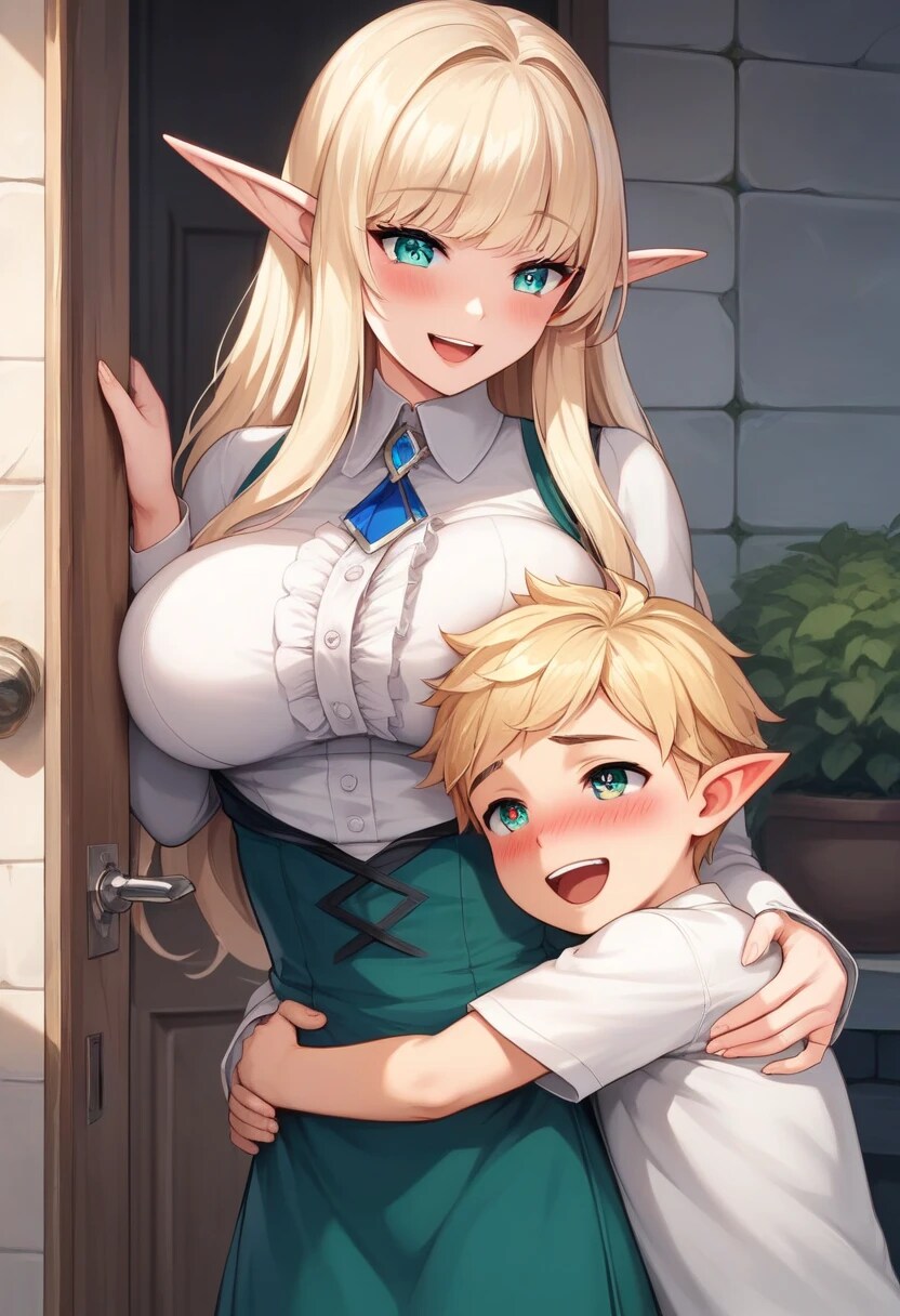 エルフのママショタ　ビフォーアフター