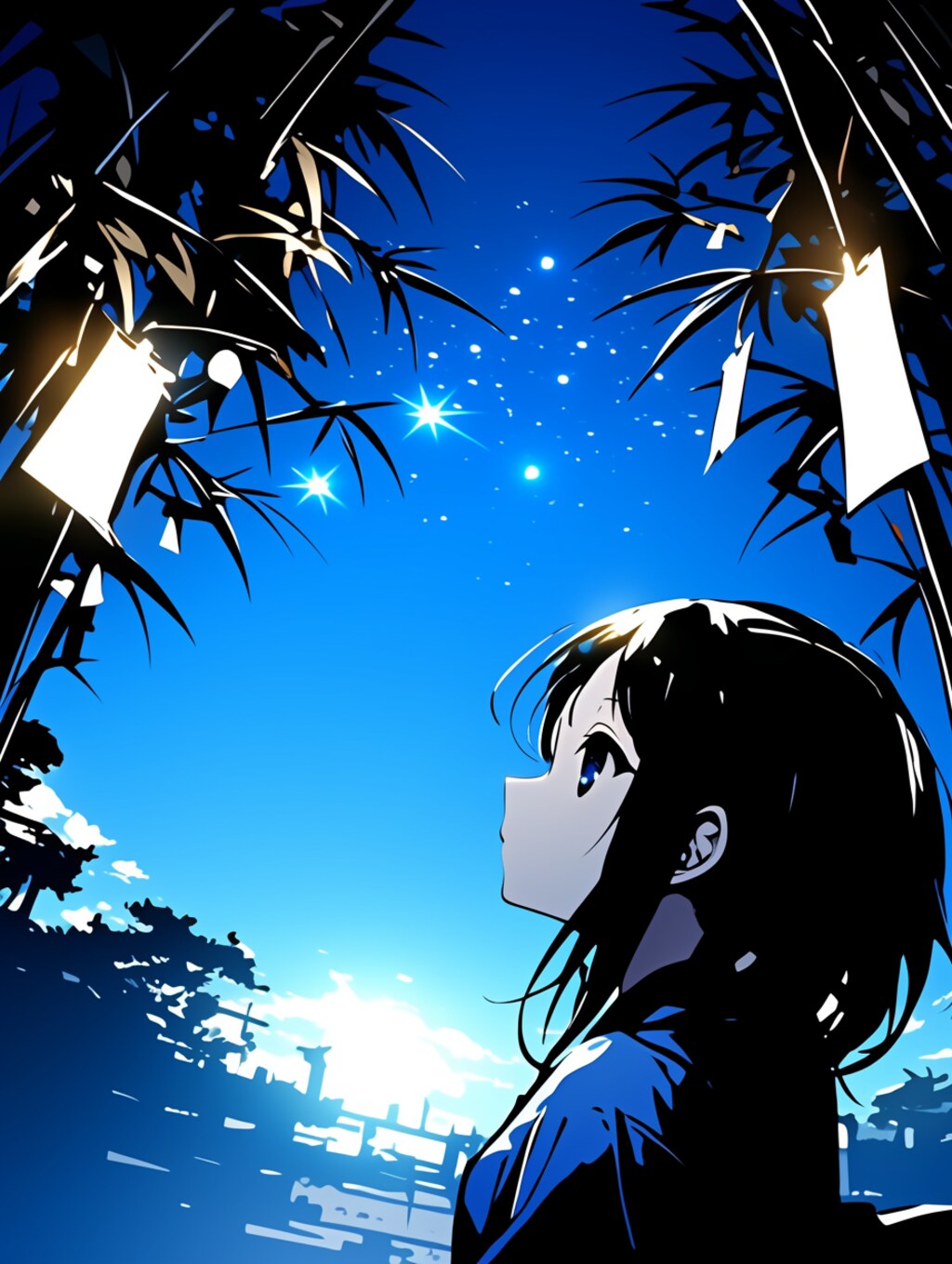 七夕青空天の川