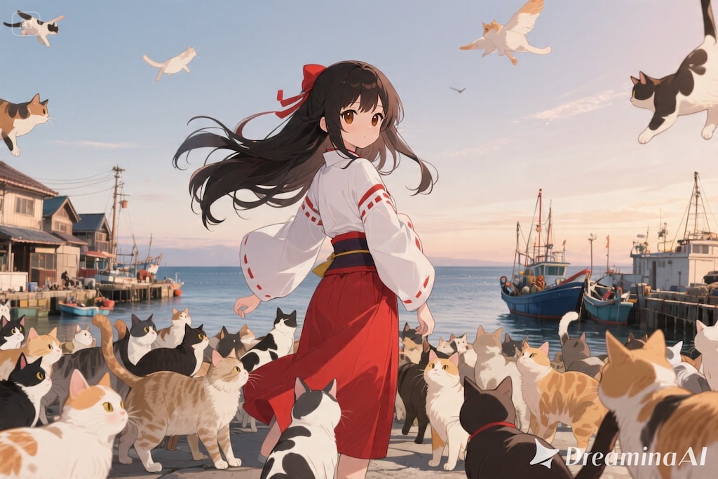 猫島に遊びに来たさくらちゃん