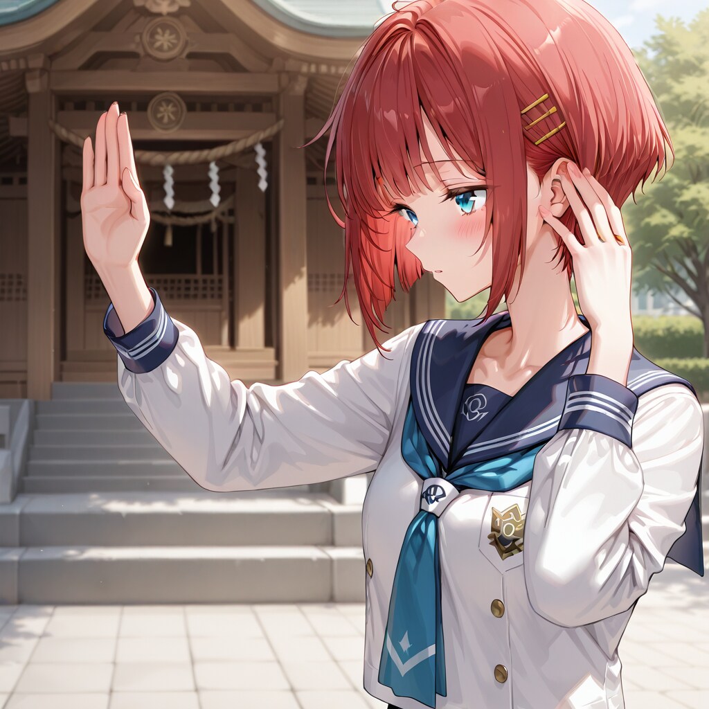 赤髪ちゃんのお参り