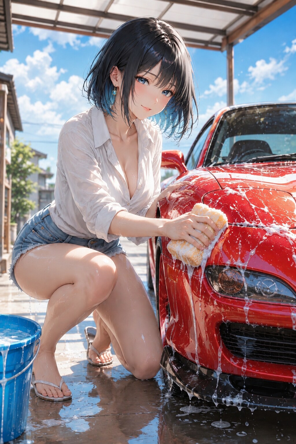 今日は、思いやり手洗い洗車の日♪愛車を綺麗にしてあげなきゃね♡
