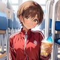 部活後の水分補給を怠らない眼鏡っ娘 6枚目
