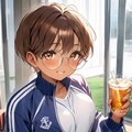 部活後の水分補給を怠らない眼鏡っ娘 5枚目