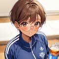 部活後の水分補給を怠らない眼鏡っ娘 3枚目