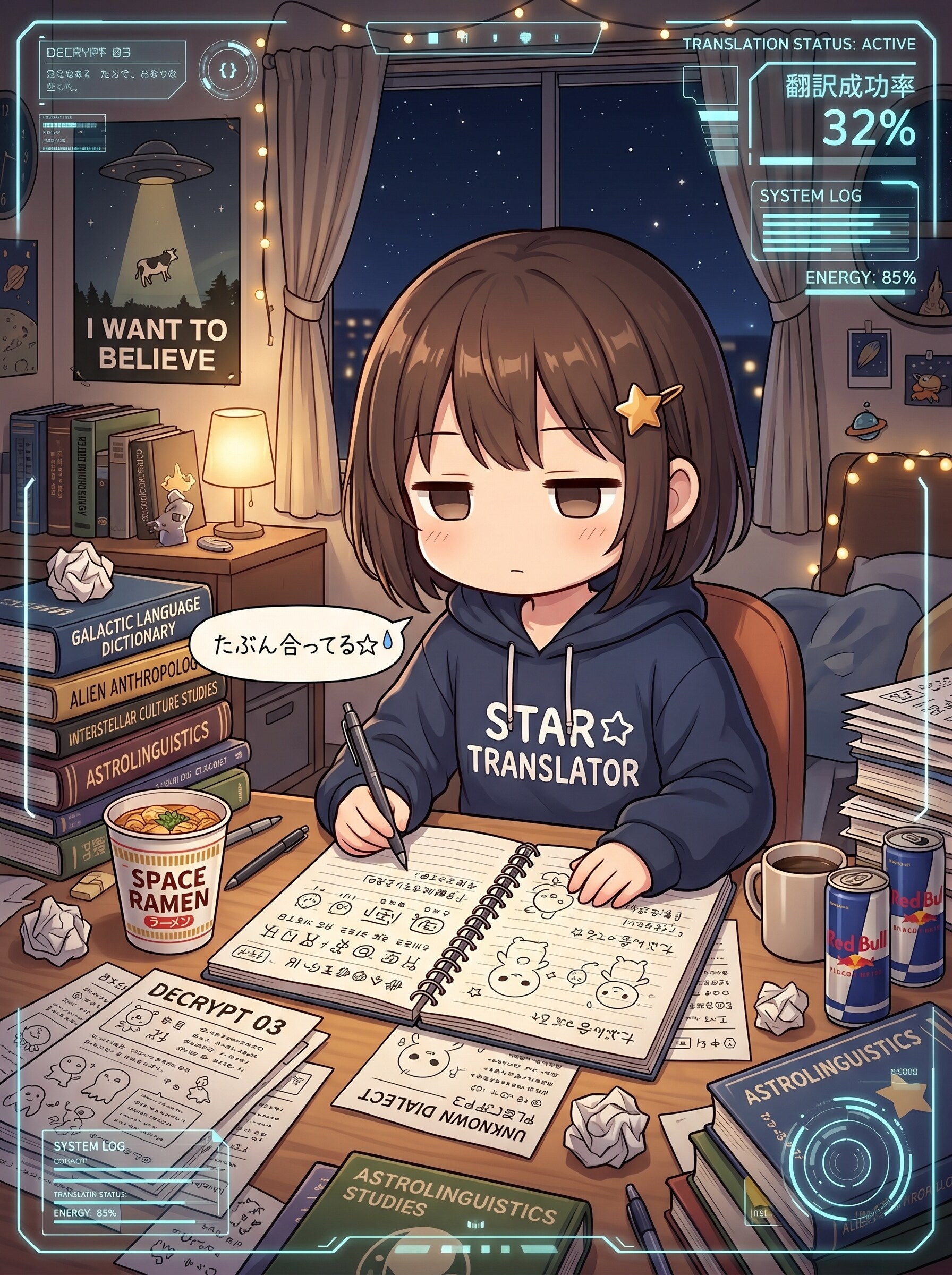 宇宙語翻訳家 | の人気AIイラスト・グラビア