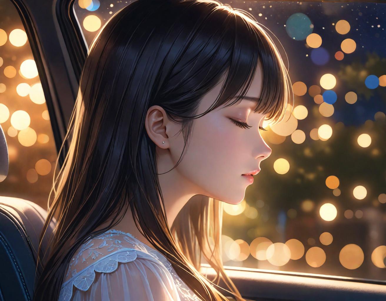 横顔と夜景