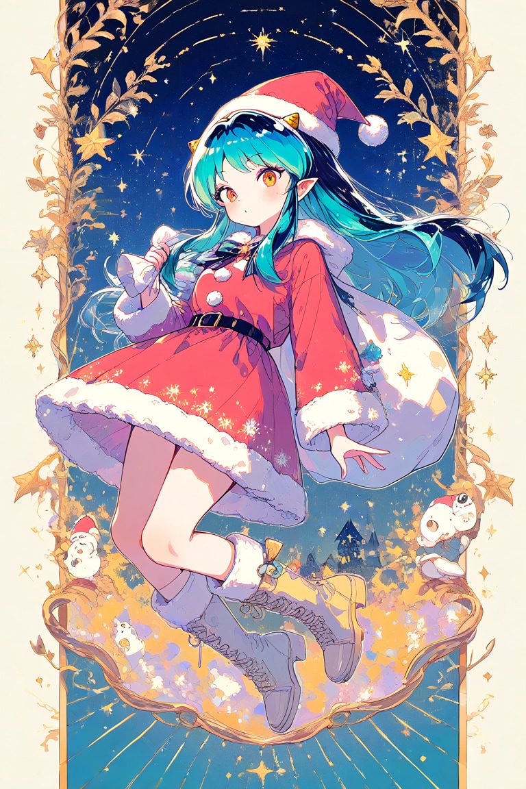 ラムちゃんサンタ | の人気AIイラスト・グラビア