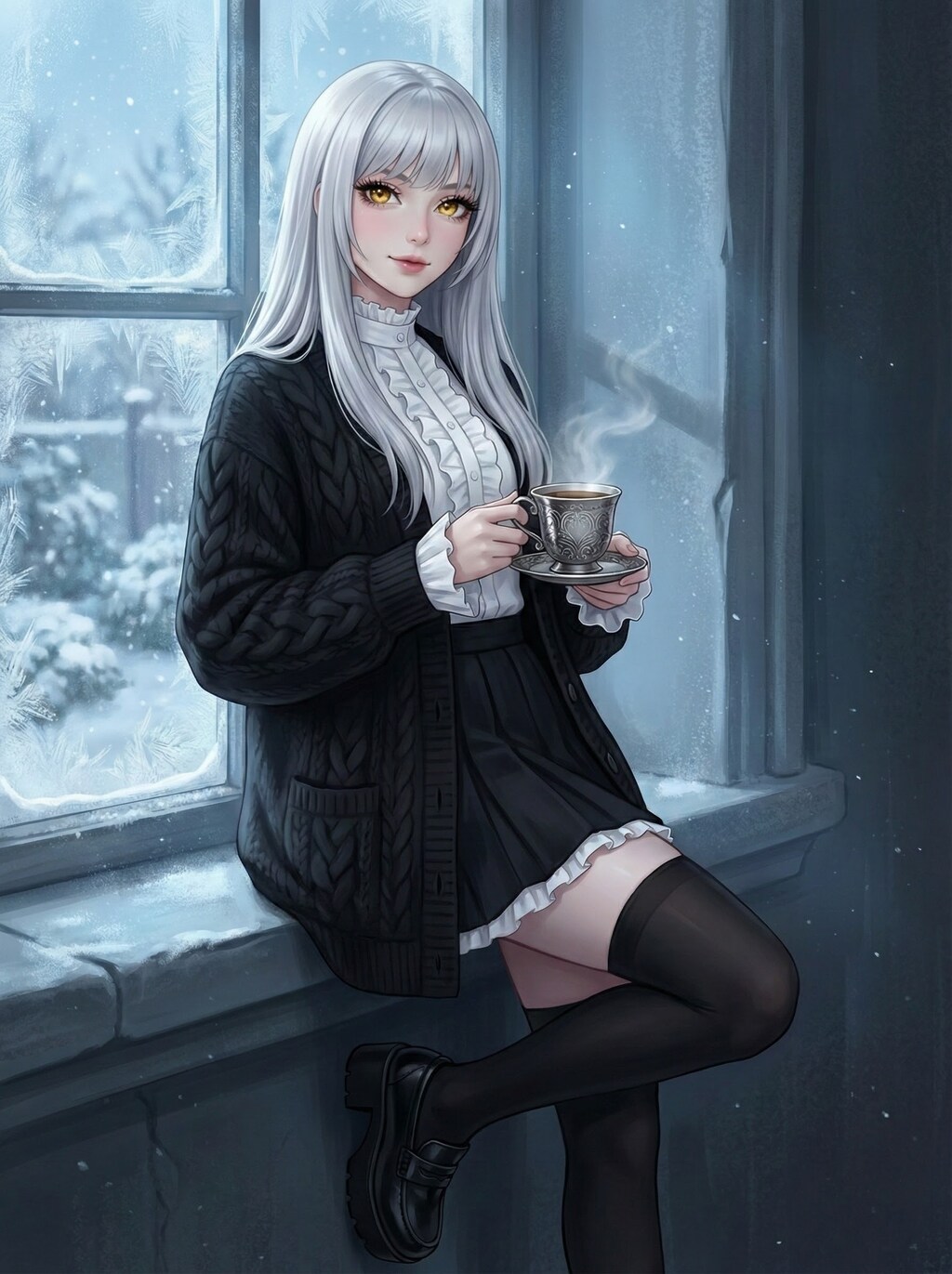 【冬の朝】氷窓の規律と、微睡みの甘露 - Renata & Vesper