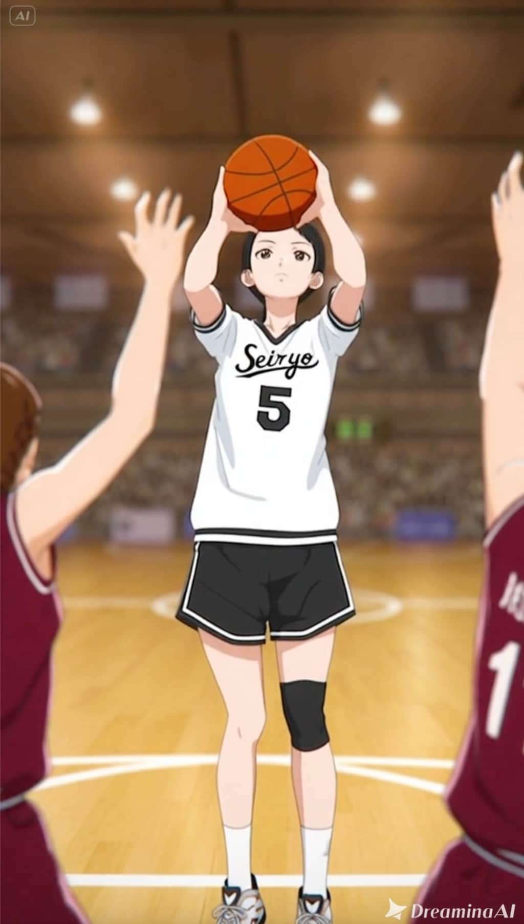 女バスのジャンプシュート378