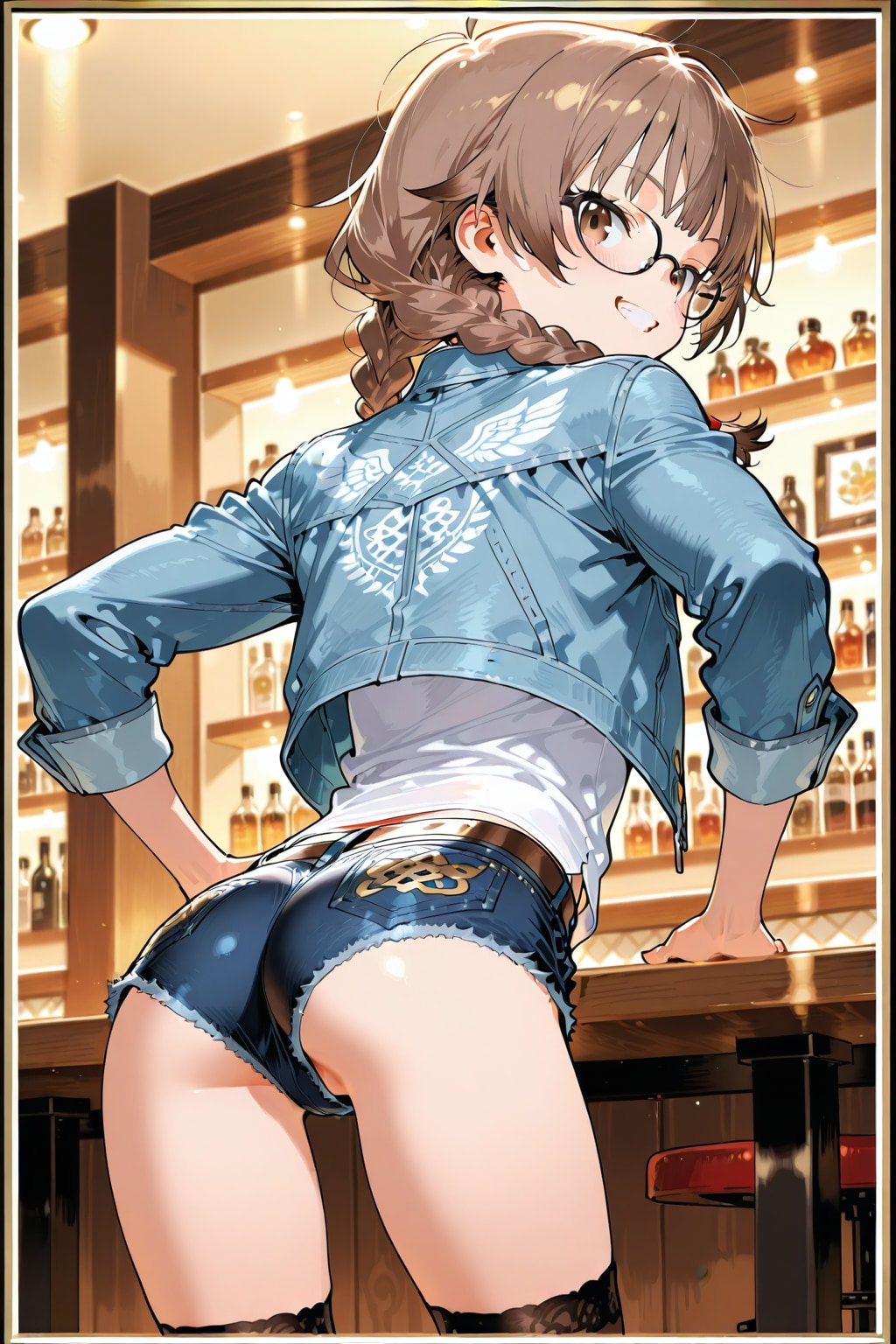 私服さきちゃんのバックショット