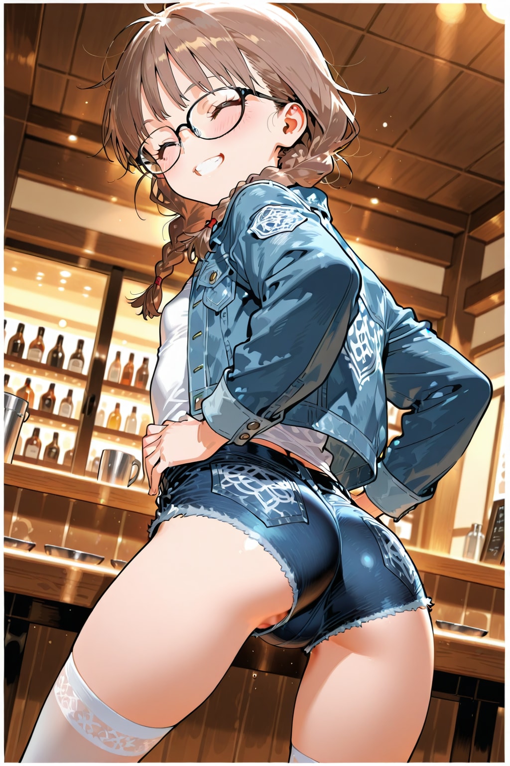 私服さきちゃんのバックショット