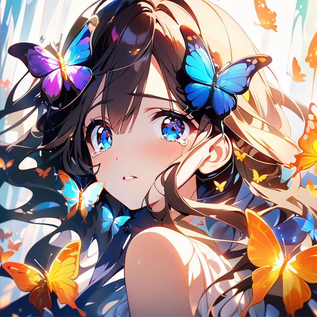 美しい涙には蝶が集う。