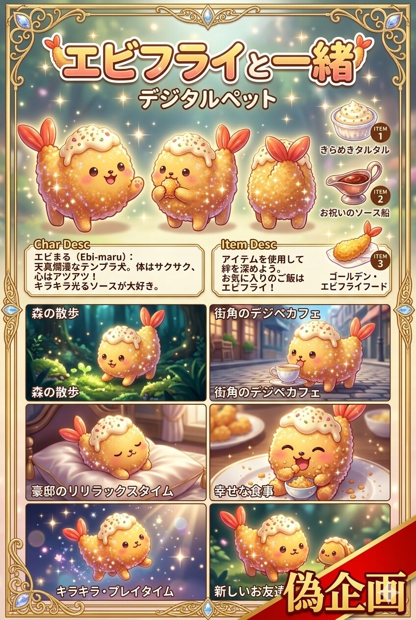 エビフライと一緒
