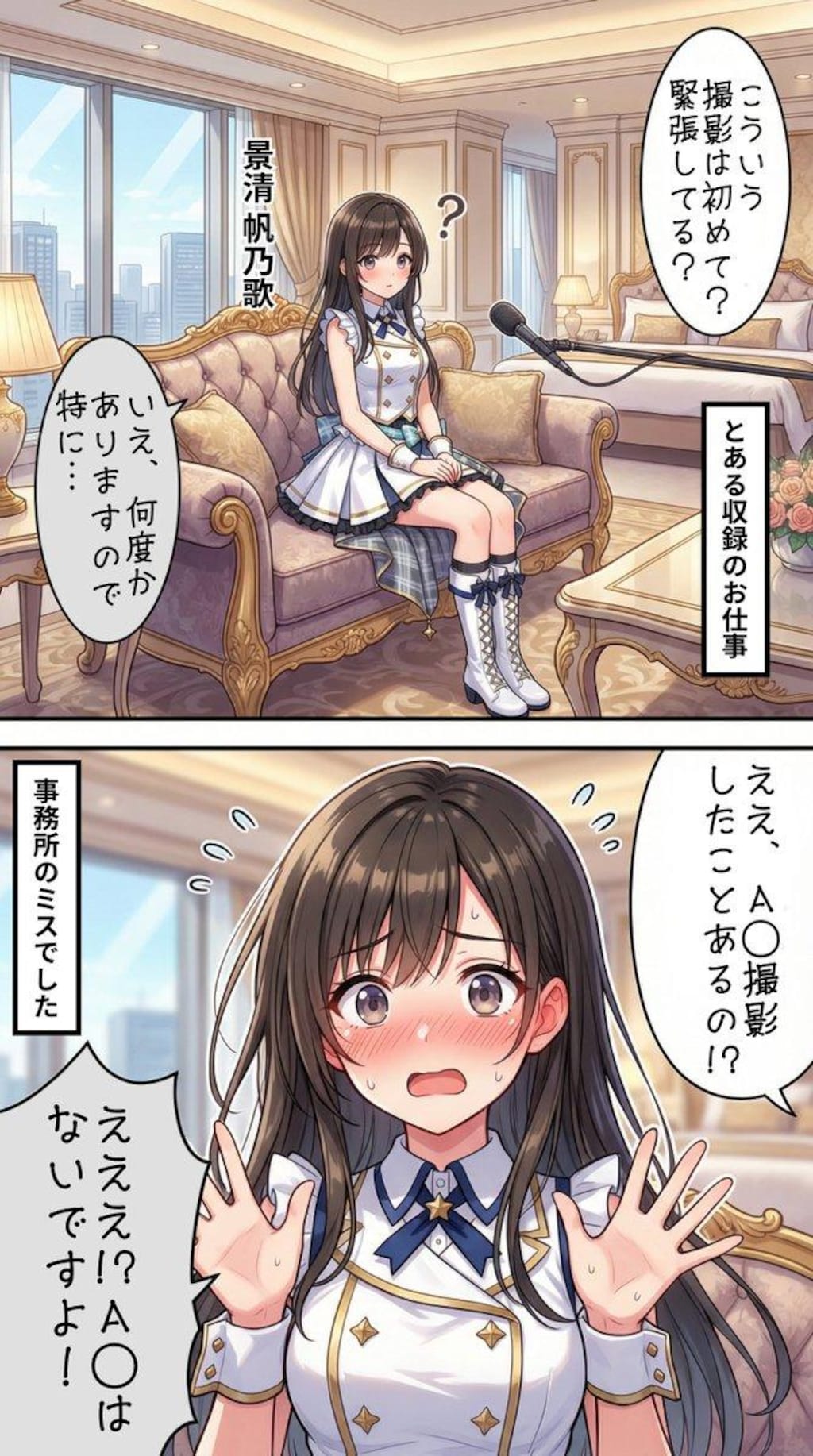 事務所の手配ミスで叡智な仕事をしそうになるアイドル