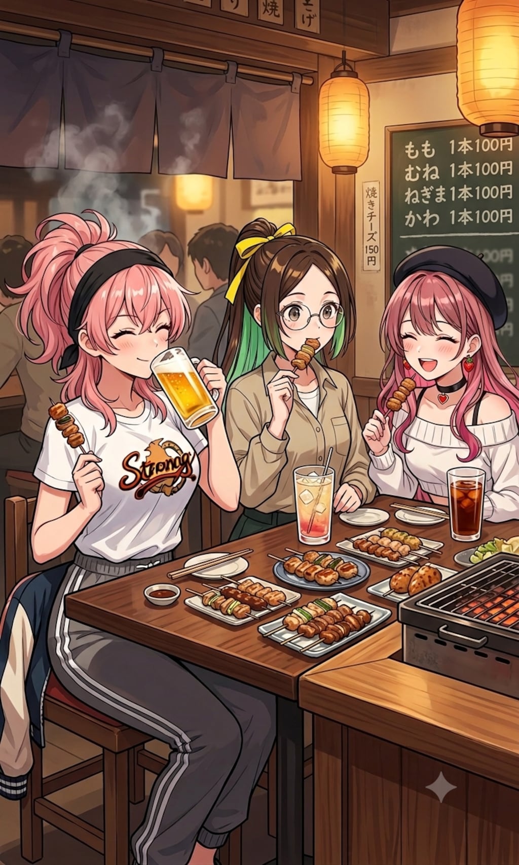 <リカちゃん、軍服ちゃん、Sumiちゃん>やきとり！