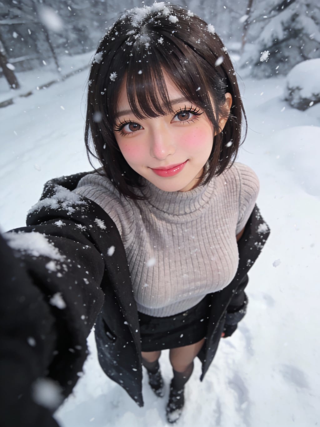 雪だよ♪