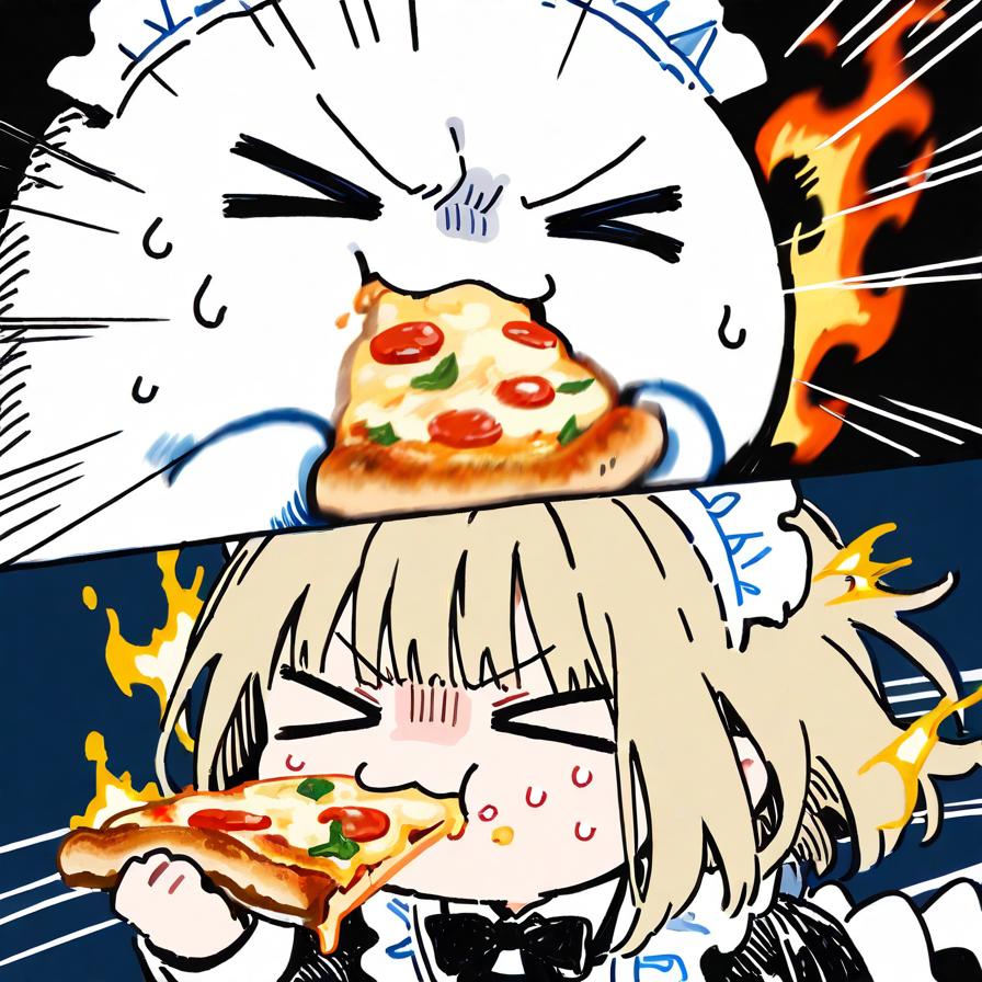👻🍕<もう一息や、パゥアーをおピッツァに！
