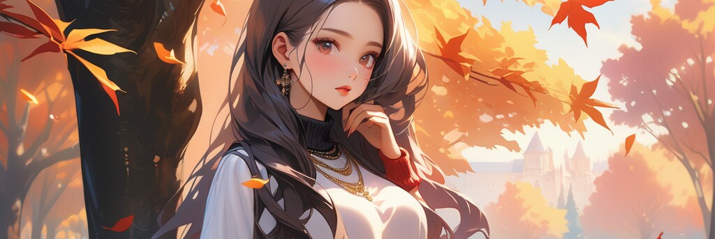 隣のお姉さん、紅葉公園で あらおはよう～