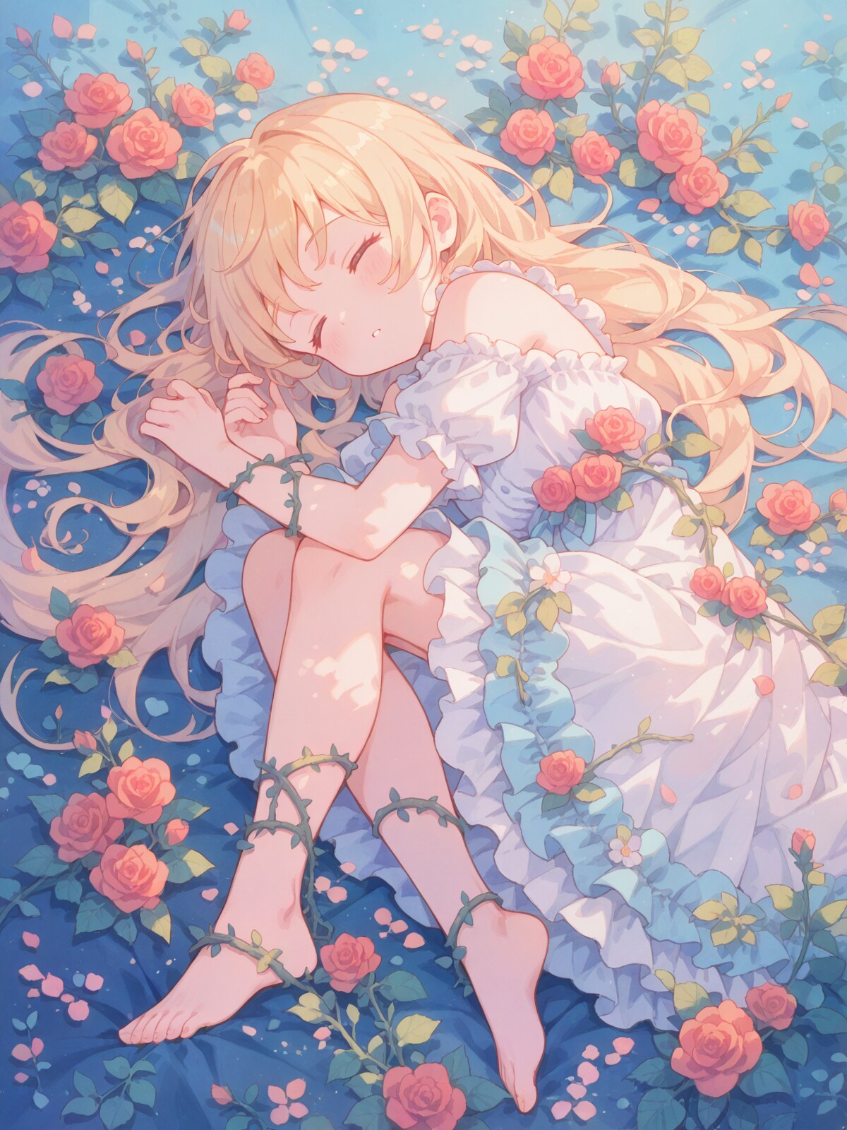 静かに眠るいばら姫
