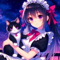 子猫とメイドな、黒髪ツインテール少女★(5枚) 3枚目