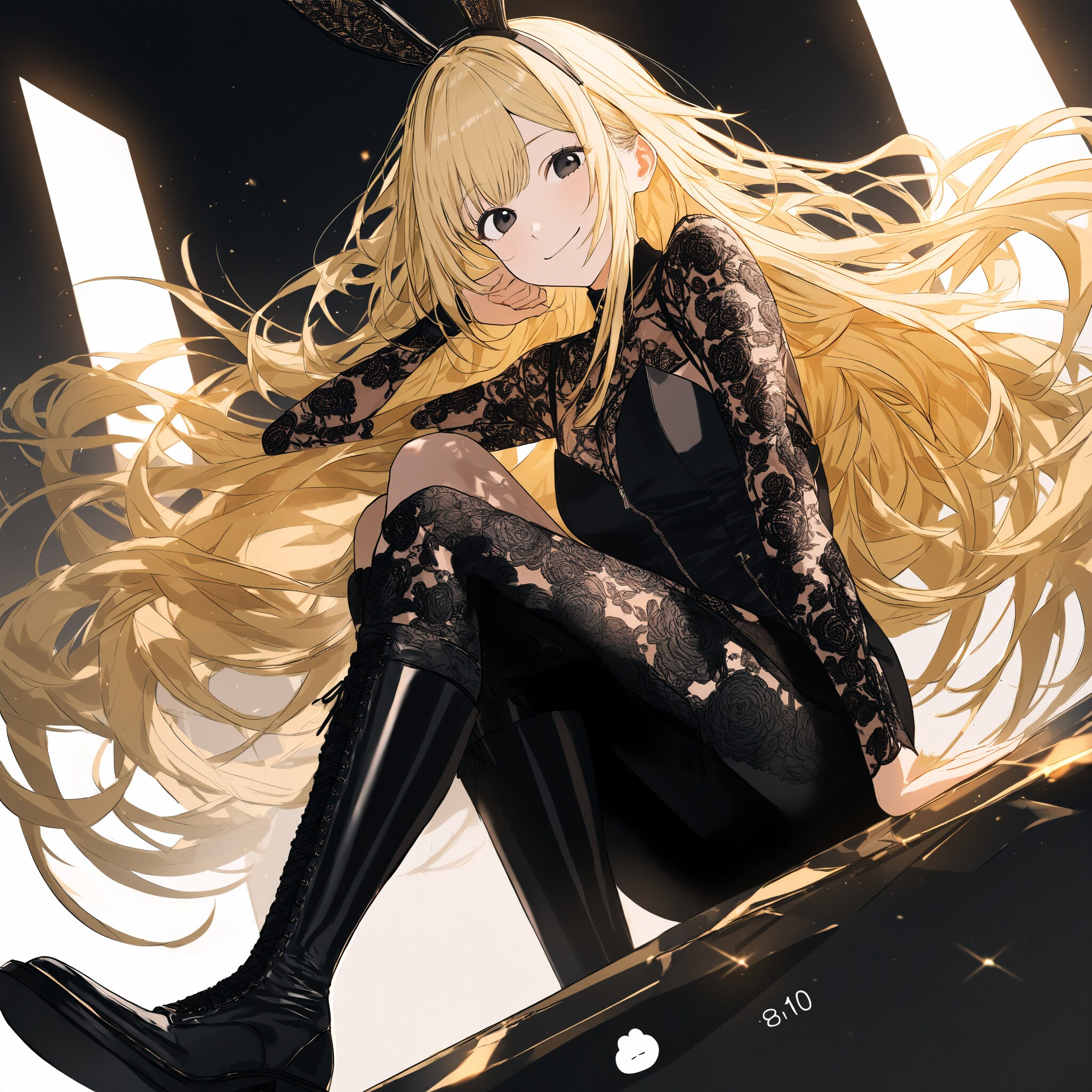 SDXL使ってみたんだもん 06《黒レース美人《SDXL Animagine XL 4.0 Opt》 | の人気AIイラスト・グラビア