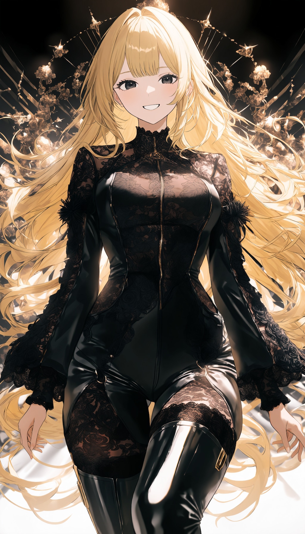 SDXL使ってみたんだもん 06《黒レース美人《SDXL Animagine XL 4.0 Opt》