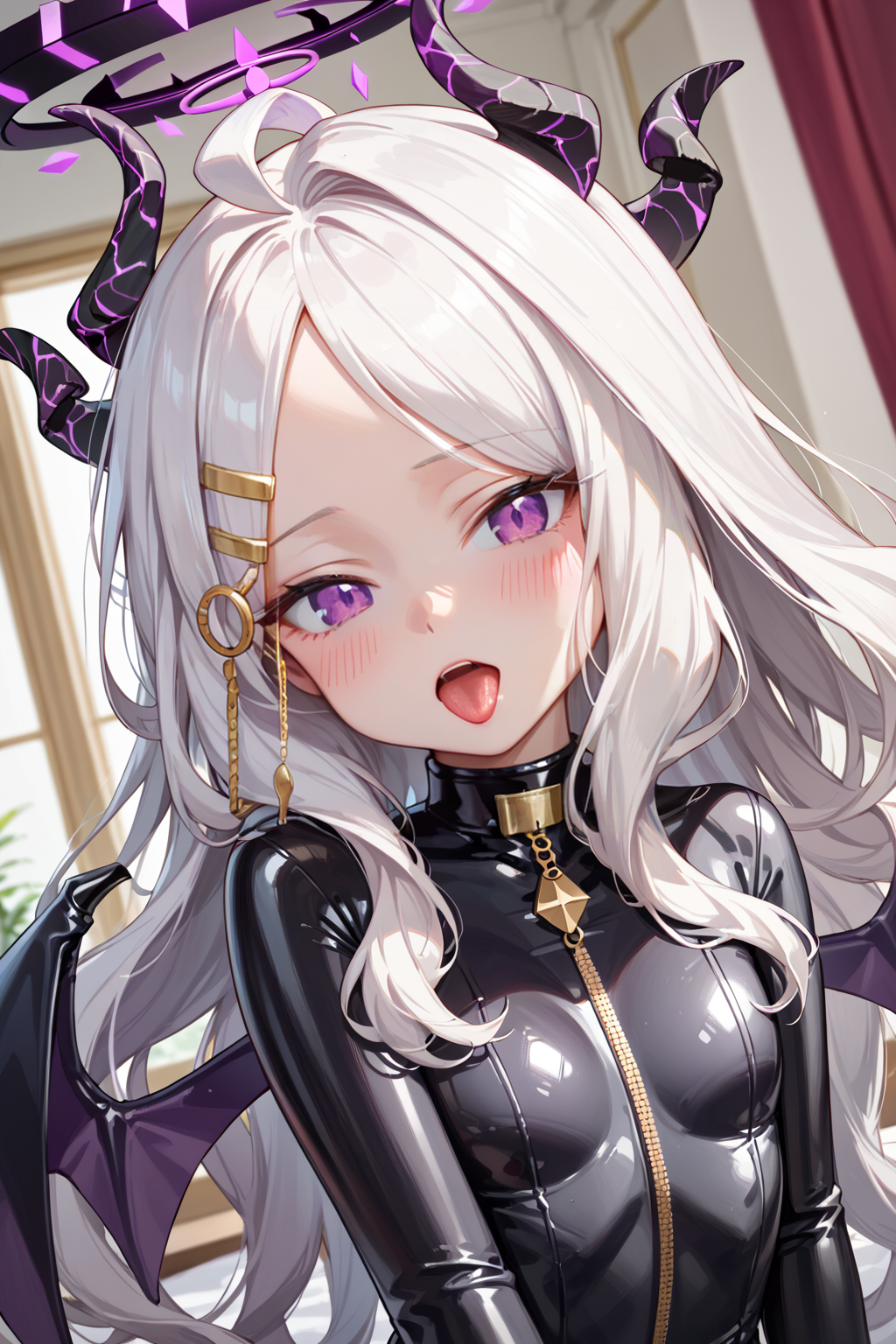 空崎ヒナ　ラバースーツ　立ち姿