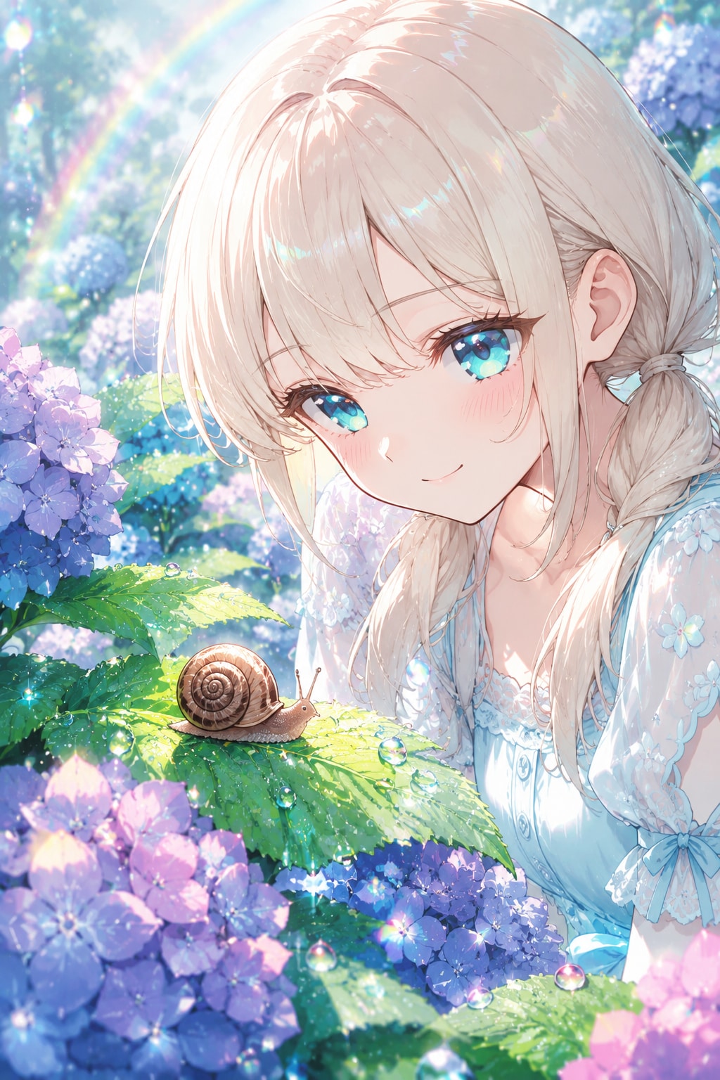 紫陽花とカタツムリさん