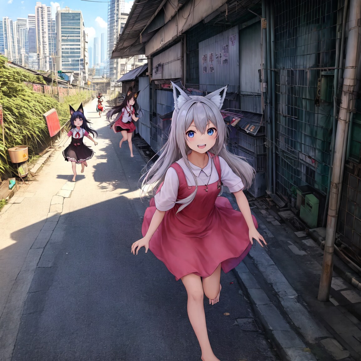 ケモミミ追いかけっこ