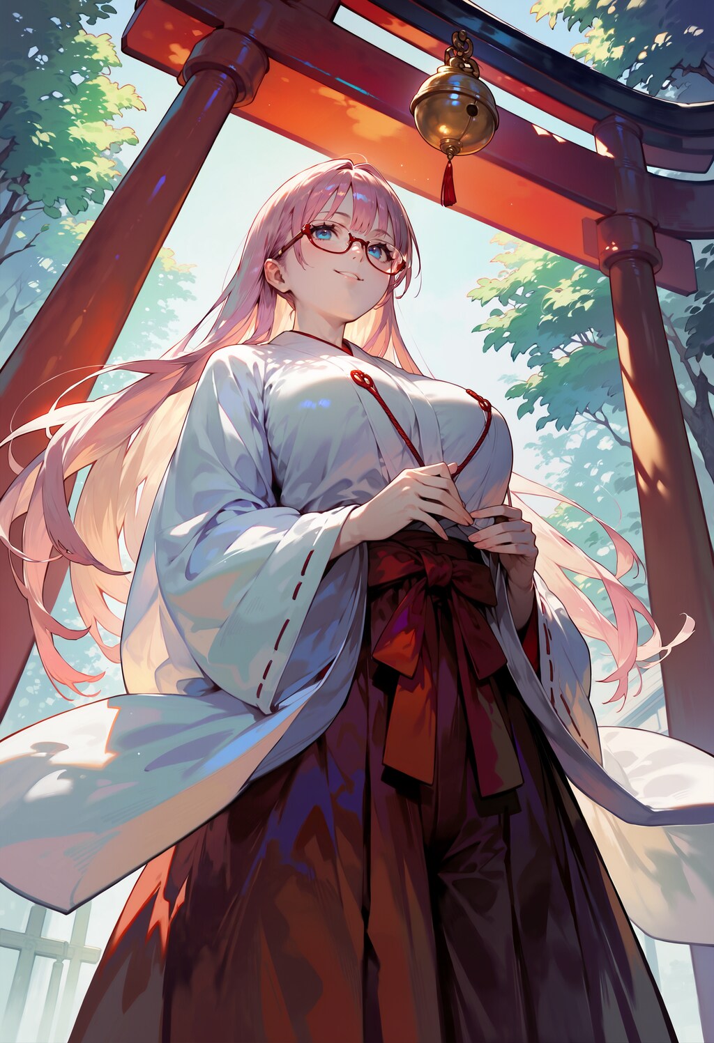 ストロベリーブロンドの巫女さん