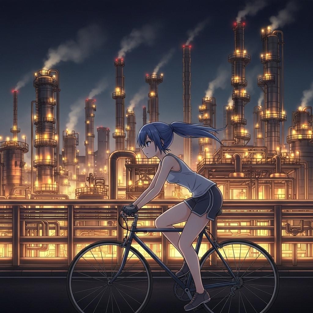 青ぽにちゃん サイクリング_Flow
