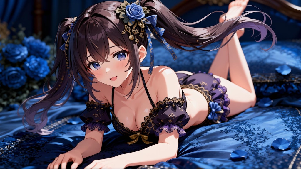 茶髪少女と水着　その1