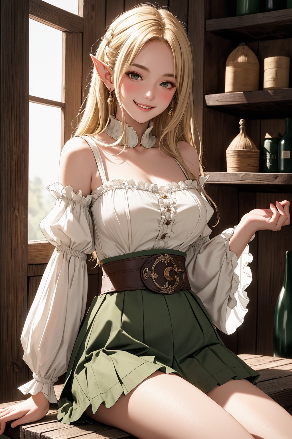 酒場にいたエルフ | の人気AIイラスト・グラビア