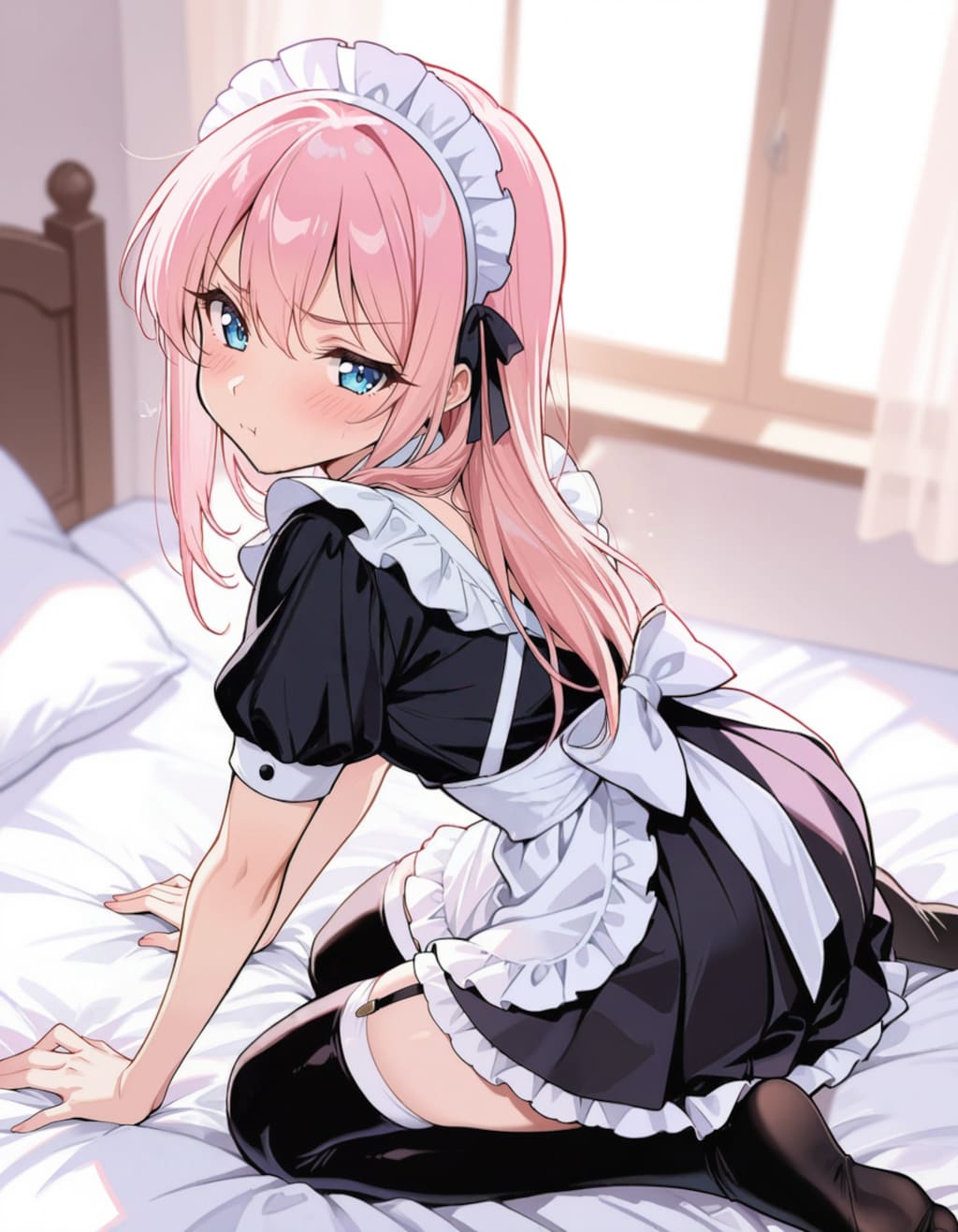メイド服を着せられた男の娘