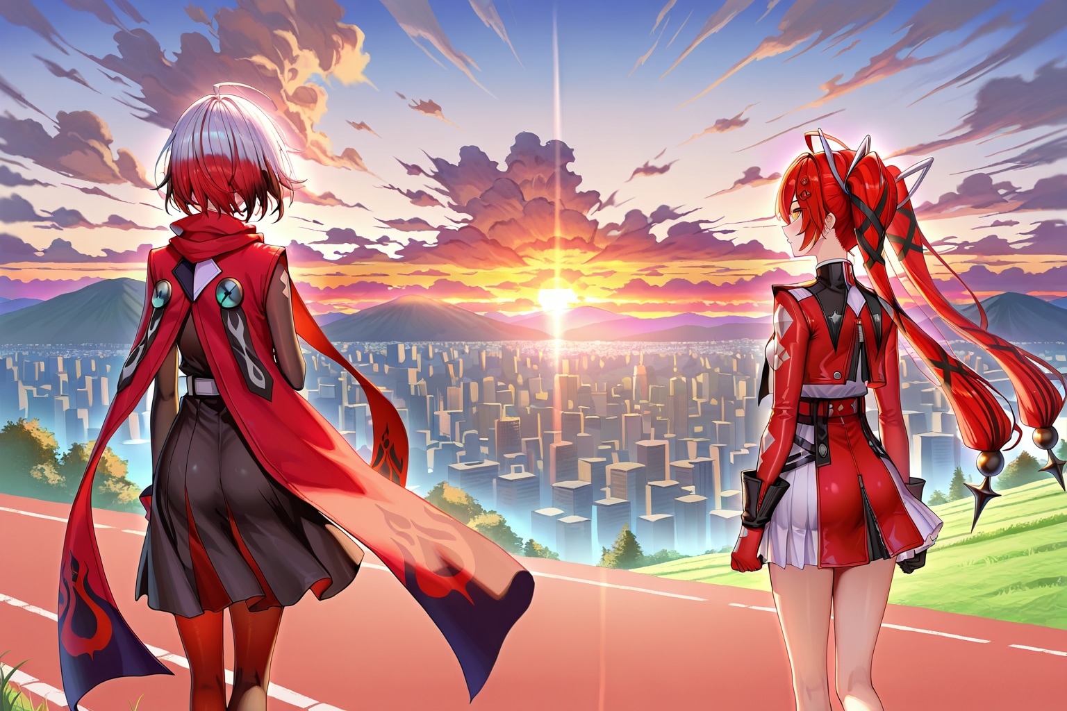 茜色の空を見つめる | の人気AIイラスト・グラビア