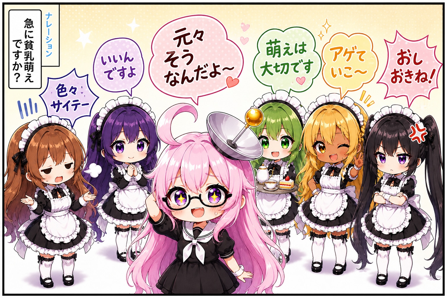 「急に貧乳萌えですか？」なくわ脳内会議 | の人気AIイラスト・グラビア