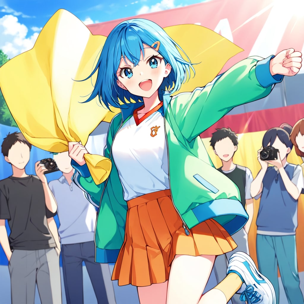 モデルサークルの応援係① | の人気AIイラスト・グラビア