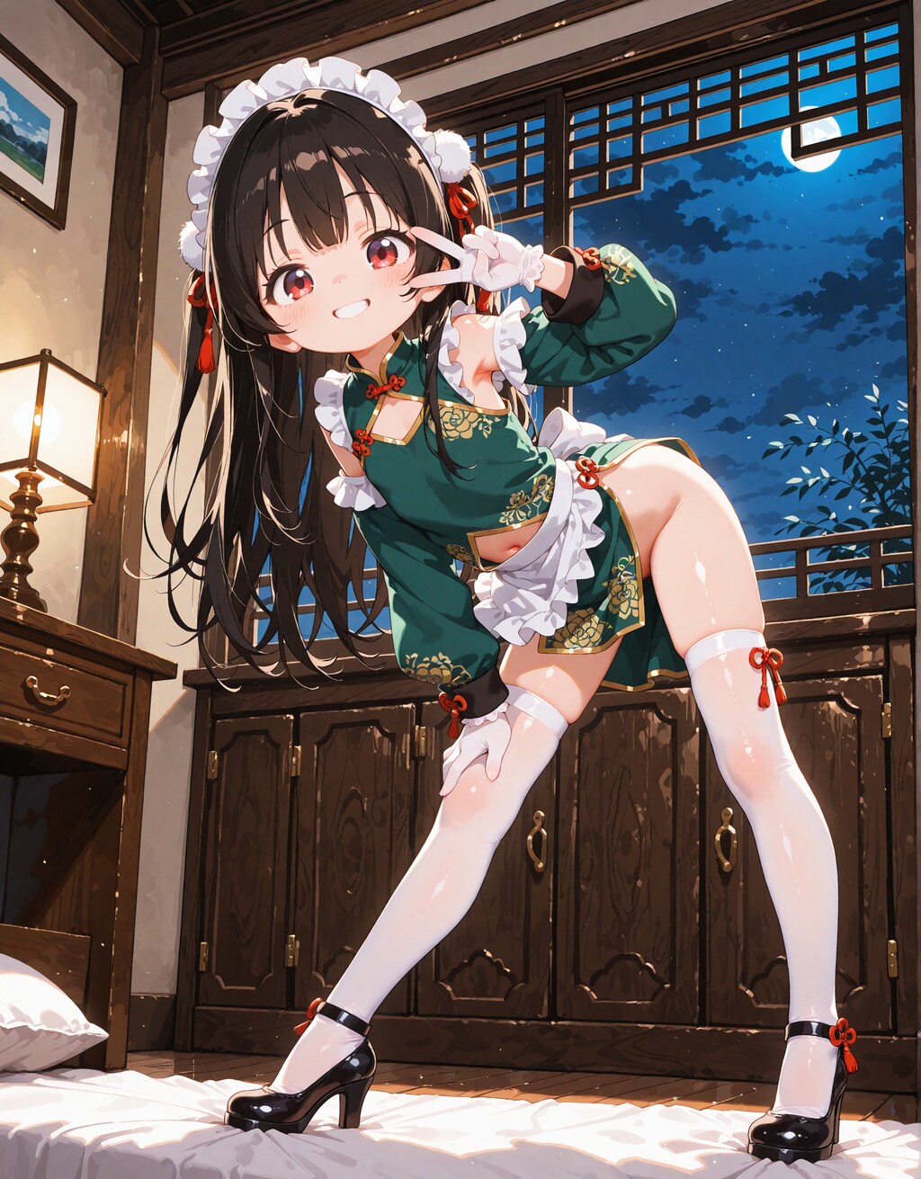 ノーパンチャイナメイド
