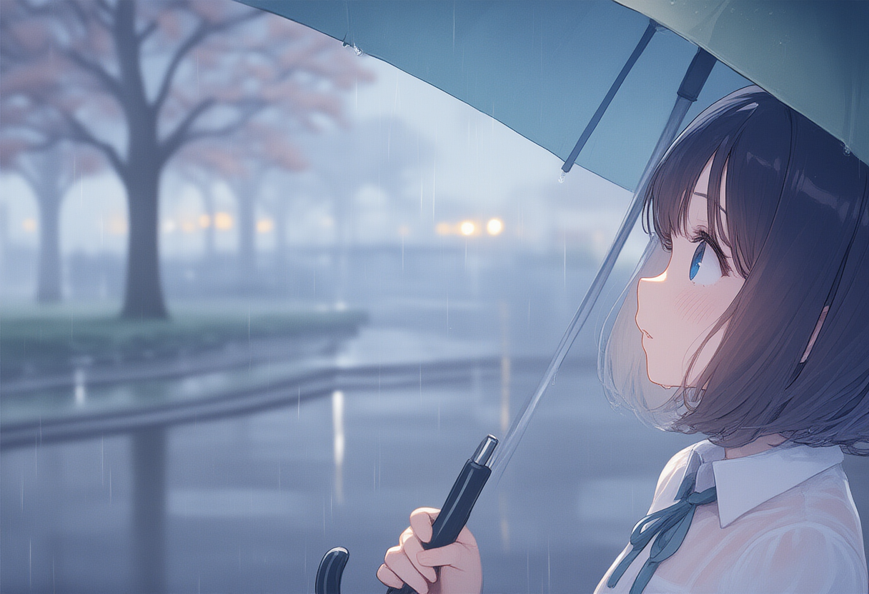 雨の日の女の子 | の人気AIイラスト・グラビア