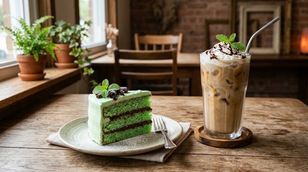 デザートのミントケーキ