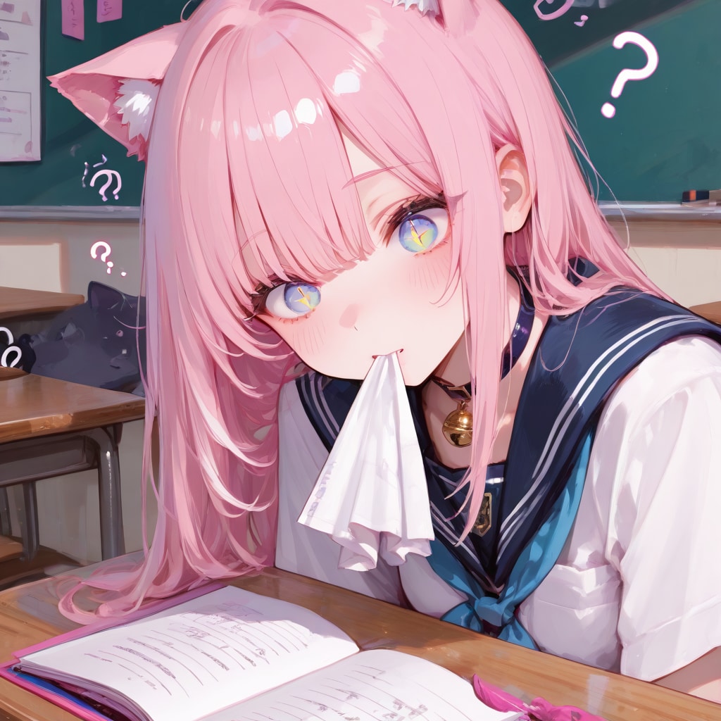 初登校の猫娘