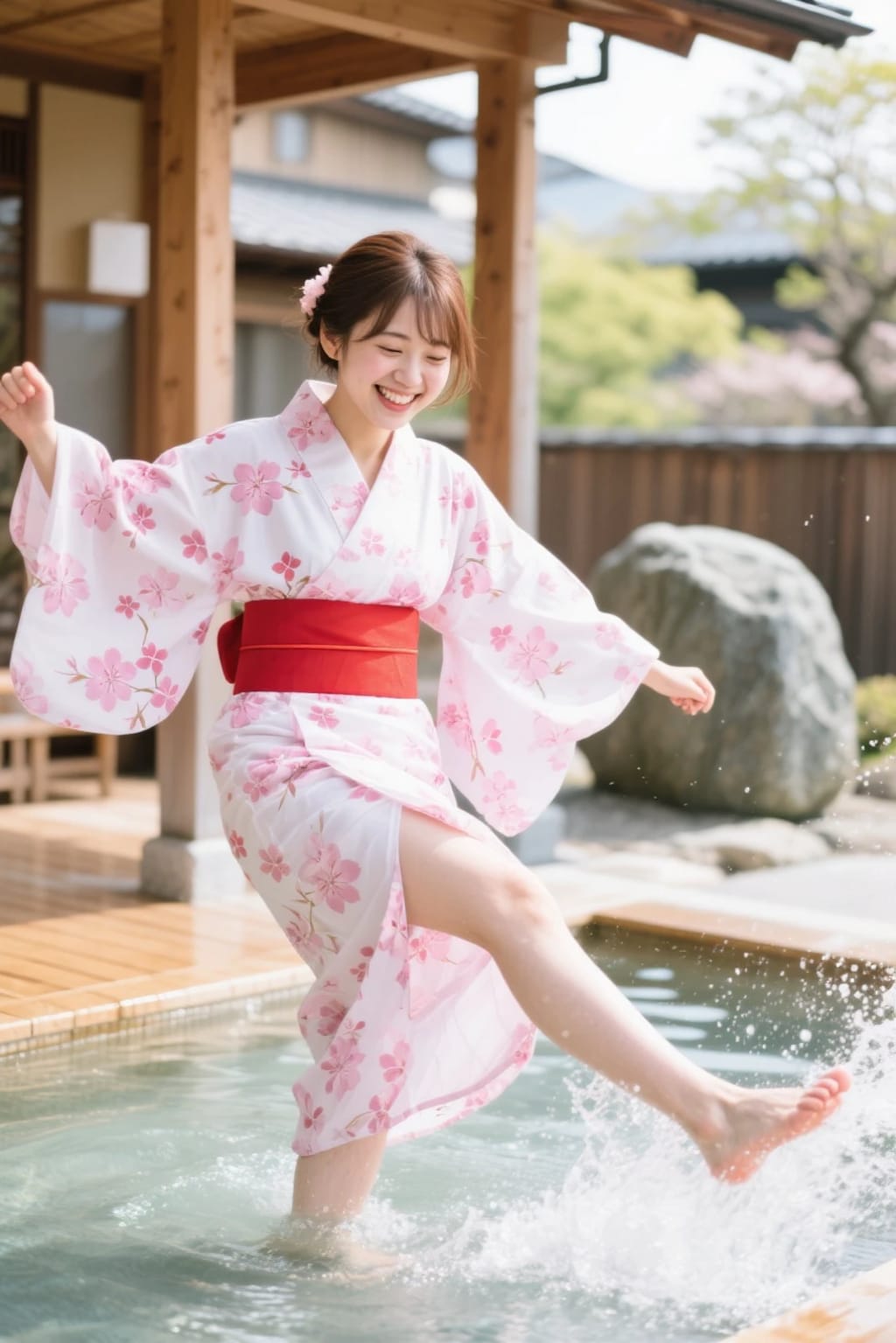 夕涼みで花火