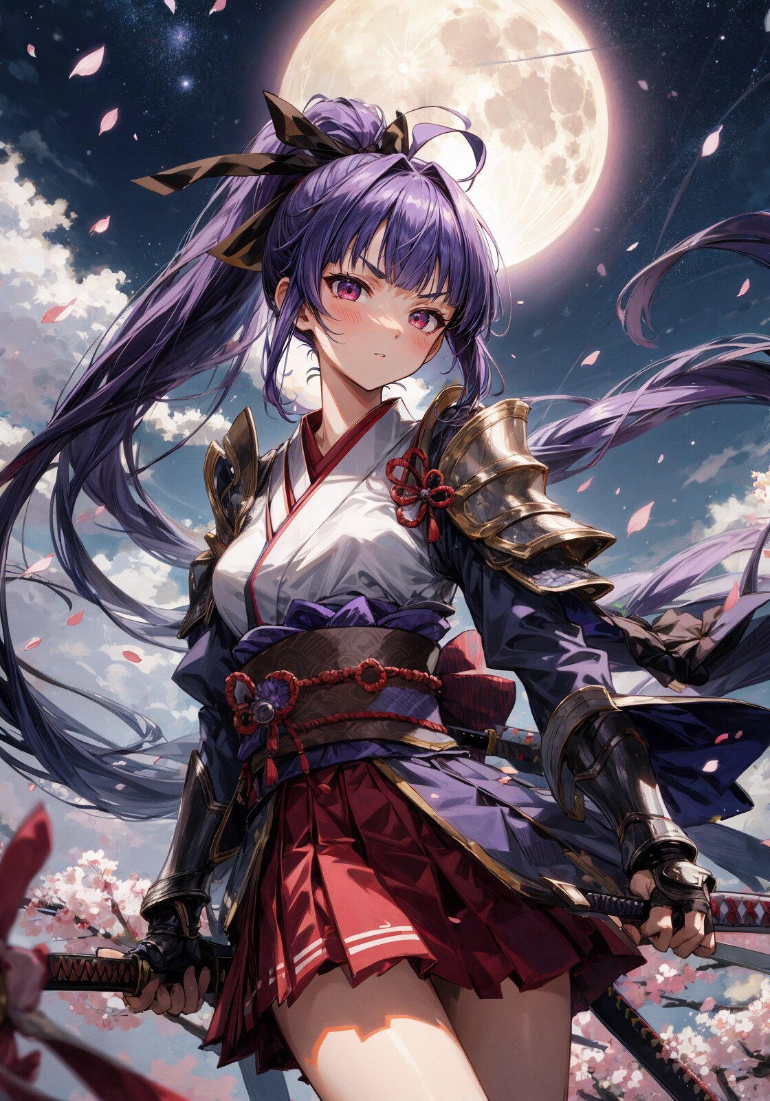 月下の剣士