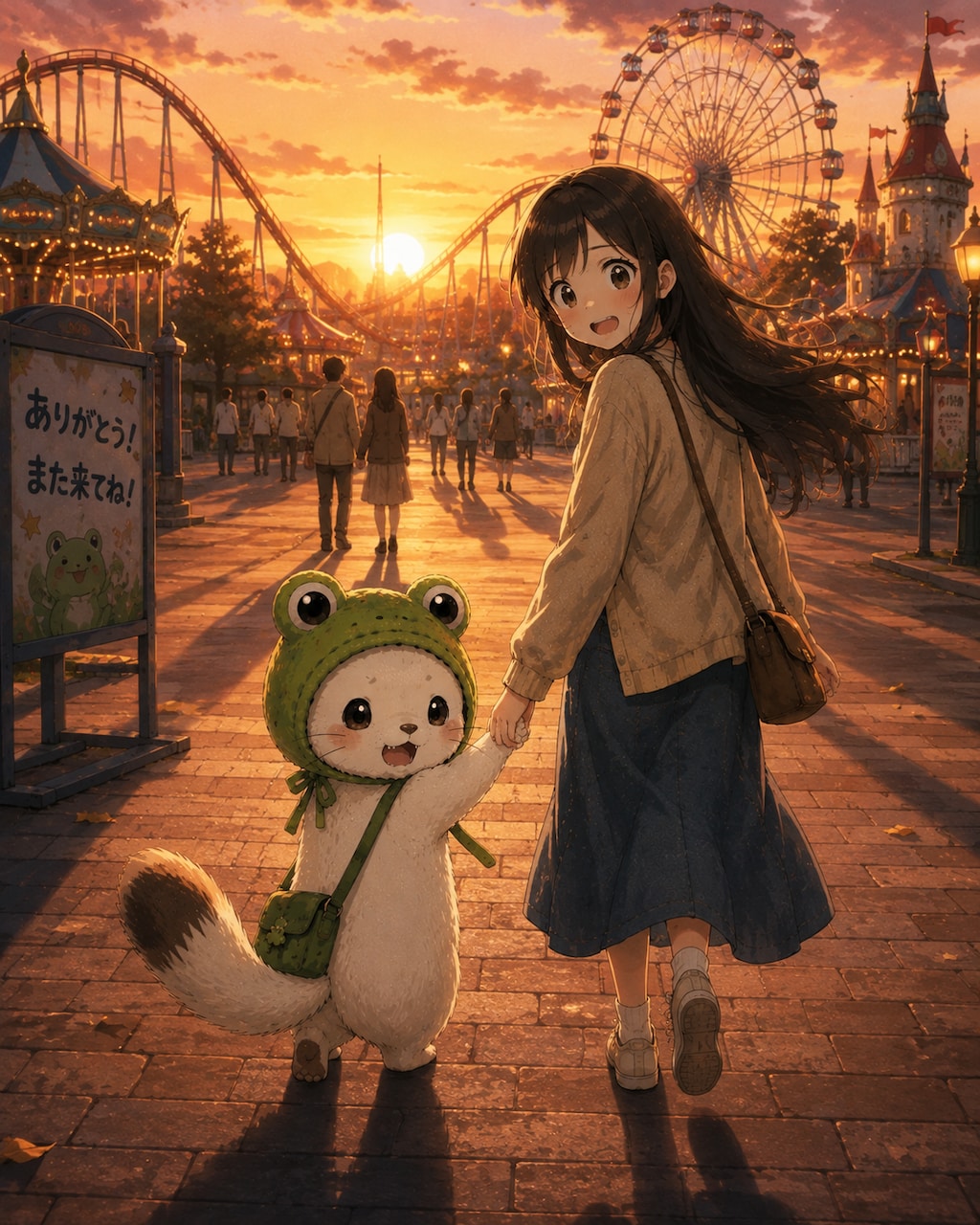 遊園地からの疲れておやすみなさい♥楽しかったね！