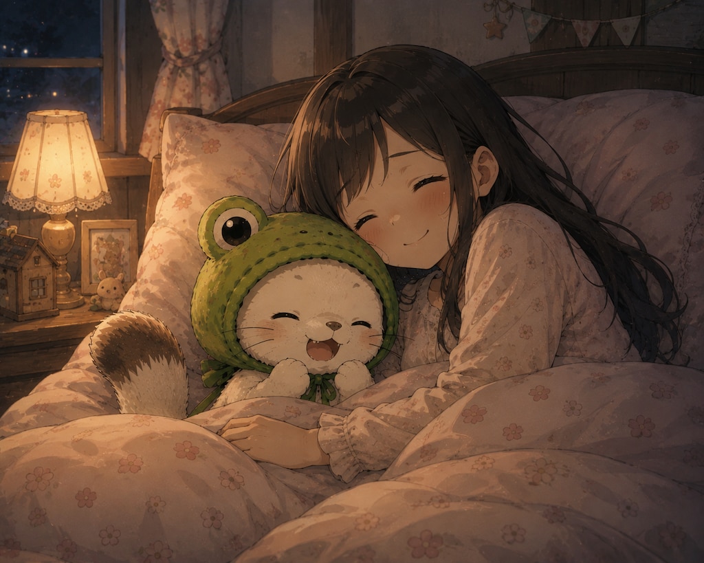 遊園地からの疲れておやすみなさい♥楽しかったね！