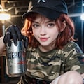 迷彩服の赤髪の人 2枚目